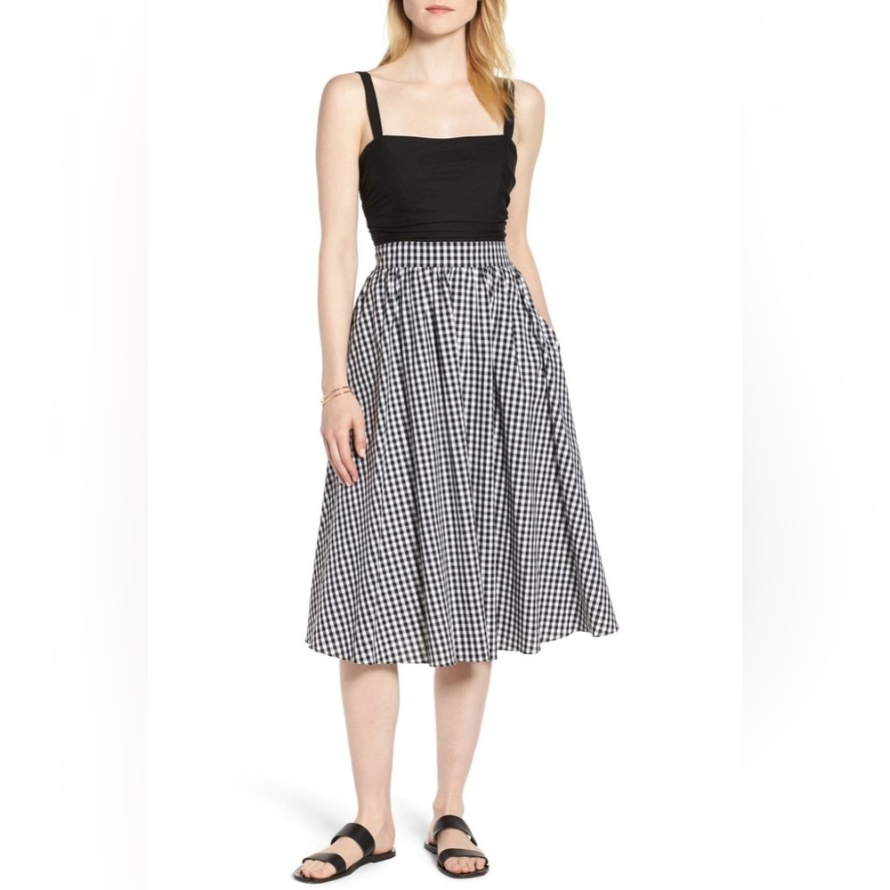 Black and White Gingham Skirt